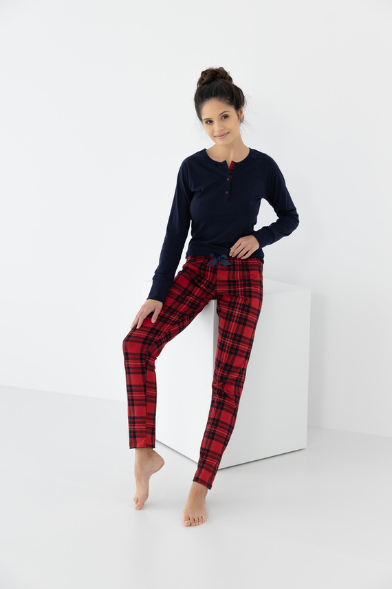 Pijamale Yvette Sensis pentru femei - Albastru marin