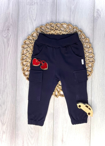 Pantaloni jogger copii Mamatti SJ05 bleumarin – bumbac confortabil