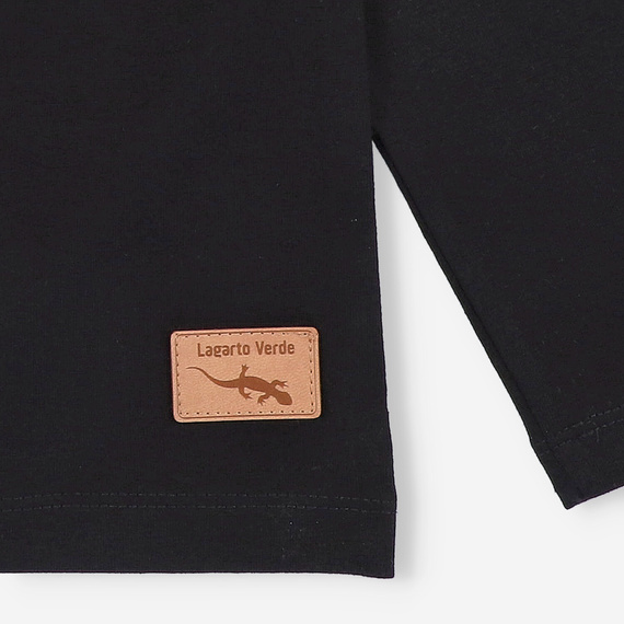 KAR-1013/CZA Bluză băiat cu mâneci lungi Lagarto Verde, neagră