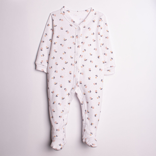 220031 Salopetă bebe Nicol bumbac 100% flori cu botoșei