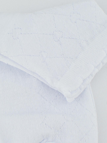 SB119 Șosete damă Jacquard Hearts Noviti - alb