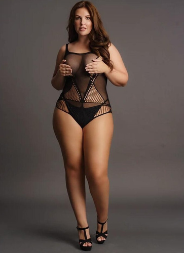 Body DES018 Le Désir, body senzual cu decupaje geometrice
