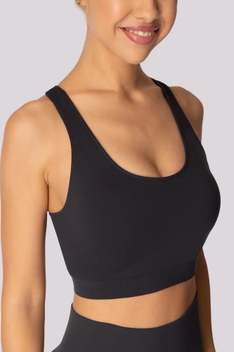 Sutien sport de bază top Mona gri