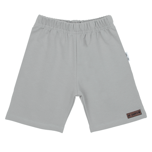 169517 Pantaloni scurți Nicol pentru copii - unisex, bumbac cu elastan, confortabili, producție poloneză - gri