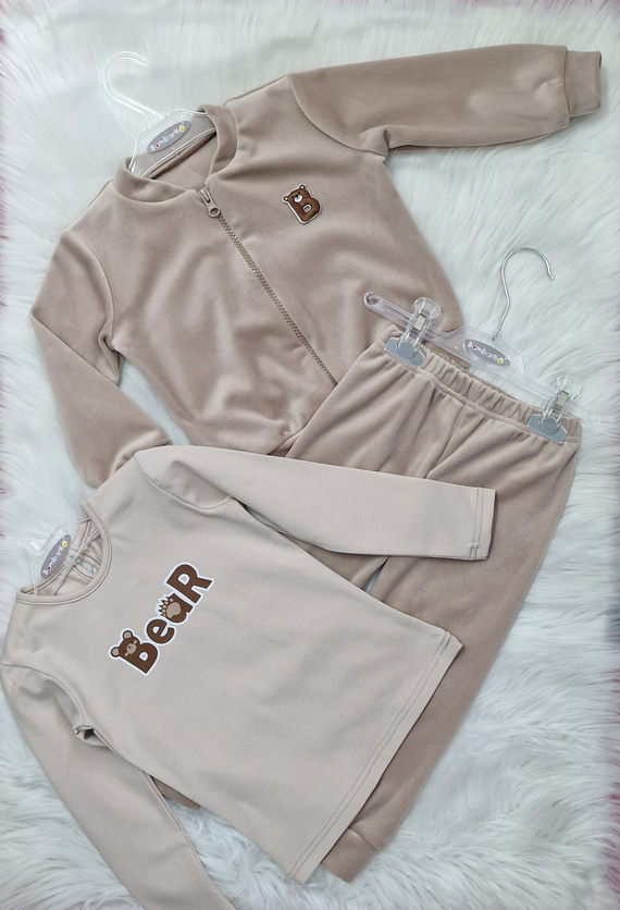 Bluza pentru copii Bear Bambarillo bej | Bumbac, maneca lunga