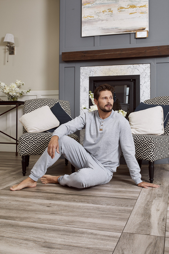 Set trening Leader lung. mânecă, lungime. pantaloni Italian Fashion - melange