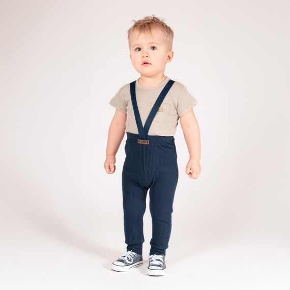 215018 Pantaloni cu salopete „Eddy” Nicol - bleumarin