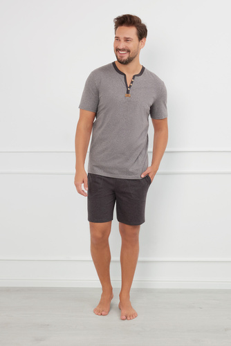 Julius Pijama cu mânecă scurtă pentru bărbați, pantaloni scurți Italian Fashion - ¶r.melange/c.melange