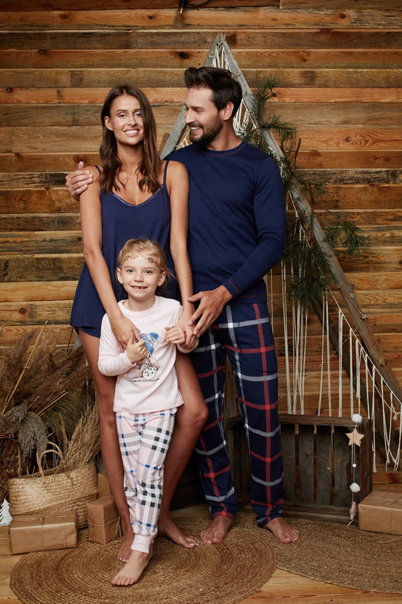 Pijama cu bretele înguste pentru femei Song, pantaloni scurți Italian Fashion - albastru marin