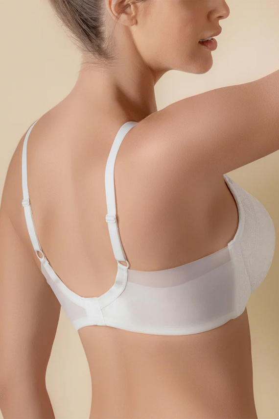 Selene Mireia sutien push-up fără armătură, confort și dantelă, marfil-perlat