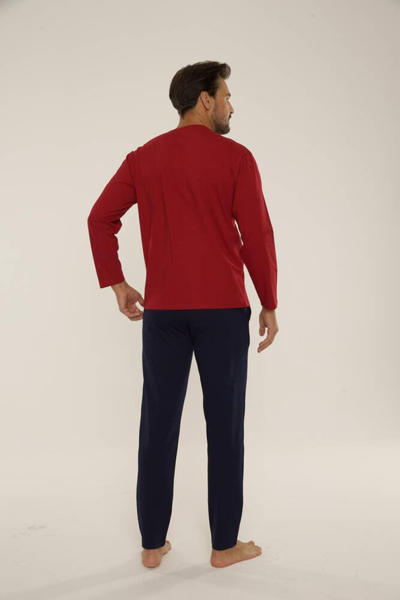 683 Kevin Forex Pijama pentru bărbați - maro - albastru marin