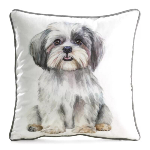 Față pernă Animal 45x45 catifea Eurofirany cu fermoar Shih Tzu