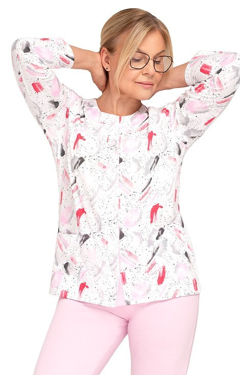 202 Maria III Pijamale dama Martel 31 roz – bumbac, cu fermoar, maneci lungi