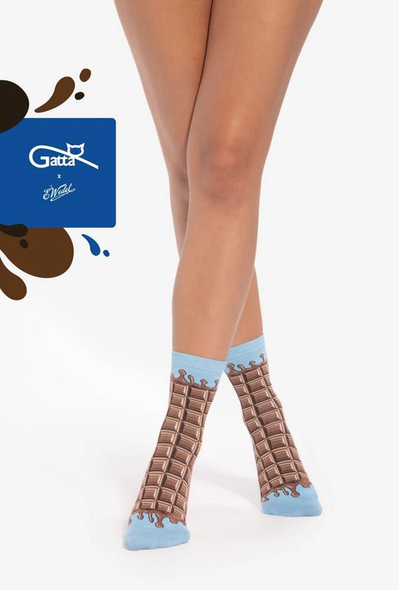 U04.WED Șosete unisex Gatta Wedel - milky choco 02/13E