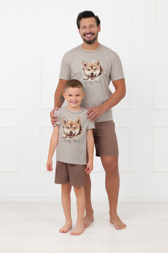 Pijama băiat Shiba Italian Fashion 100% bumbac șort