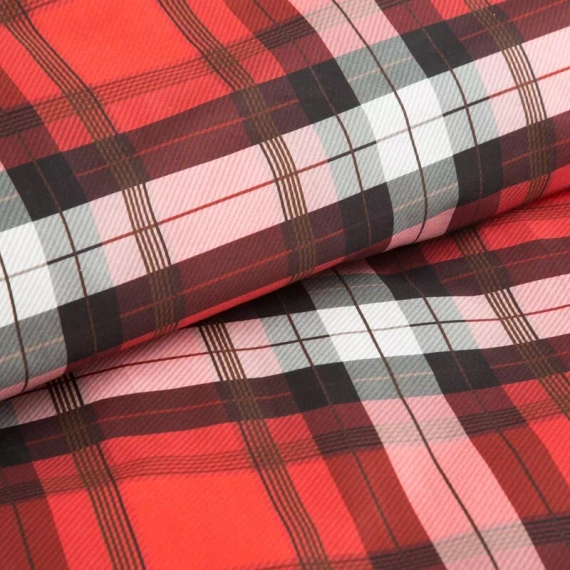 Lenjerie de pat Bliss Crăciun, Steaua Betleem în carouri, Eurodrape, roșu