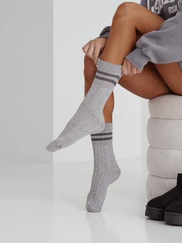 1542-001 Sosete dama Braid Milena - gri