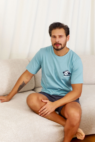 7232 Pijamale pentru bărbați Doctor Nap - albastru ca gheață