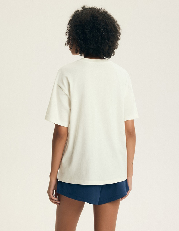 Pijamale damă Henderson 45358 Esaina albă 100% bumbac, de vară