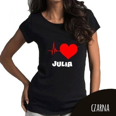 Bluzka dla mamy "Puls Serca " Moocha czarny