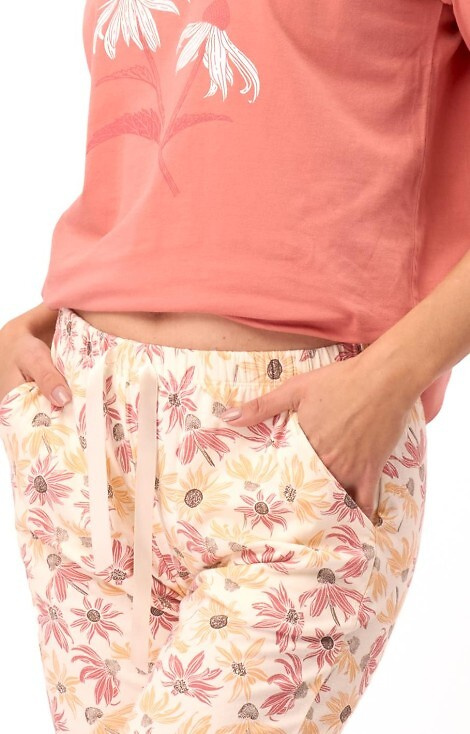 LNS 552 Key pijamale de dama din bumbac - roz