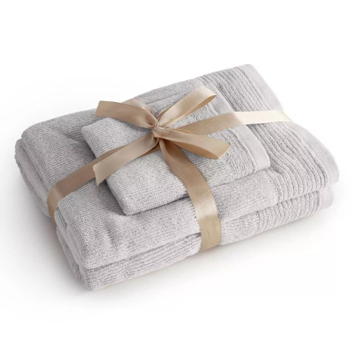 Set de 3 prosoape Eurofirany 500 GSM bumbac, în cutie premium, bej