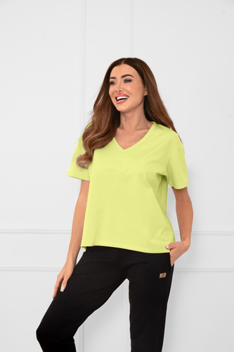Klara - bluză cu mânecă scurtă pentru femei | Italian Fashion verde lime