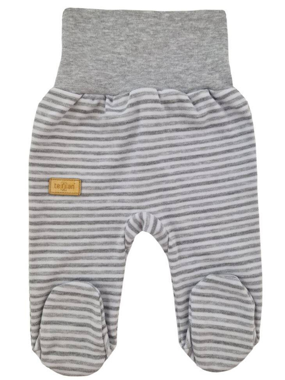 Costum de dormit din bumbac "Lines" Terjan - dungi gri