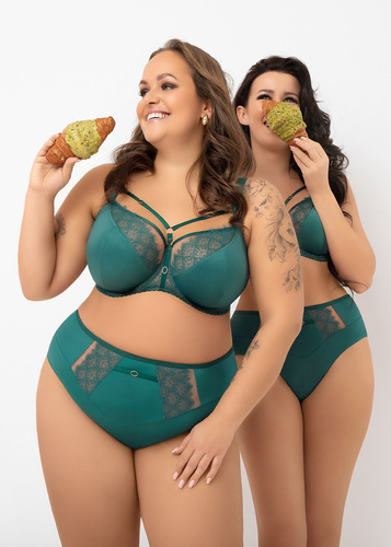 Sutien soft Gorsenia G004 Kasja verde – susținere puternică pentru bust mare