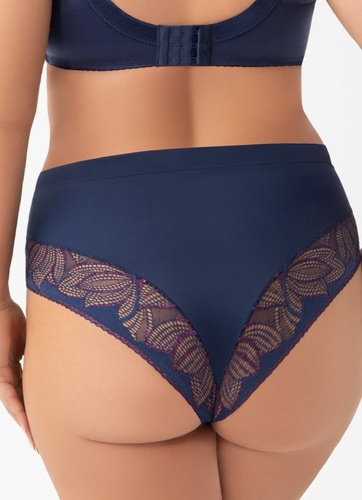 K 971 Astrid Chiloți de damă Gorsenia - albastru marin, dantelă și tul