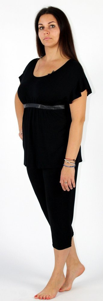 448 Julie Pijama 3/4 pentru femei - negru