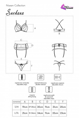 Snehana LC 90443 Komplet damski LivCo Corsetti Fashion  