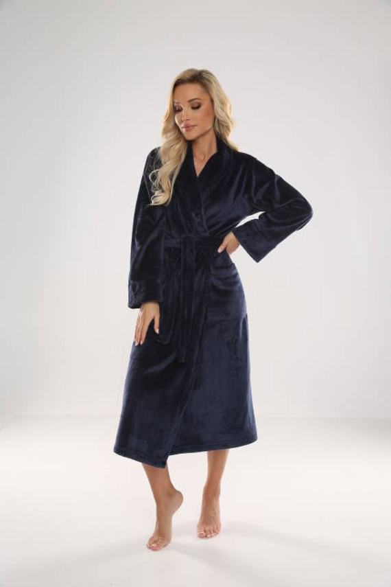 628 Abigail Halat de baie lung Forex pentru femei - albastru marin