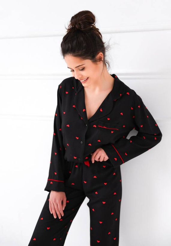 Pijama pentru femei Rolling In Love Sensis - negru