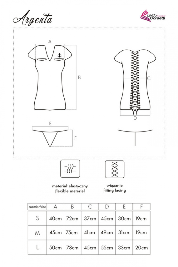 Argenta LC 90069 Kostium LivCo Corsetti Fashion