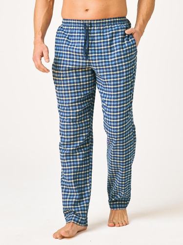 Pantaloni de pijama bărbați Key MHT 404 jeans din flanelă 100% bumbac