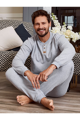 Set trening Leader lung. mânecă, lungime. pantaloni Italian Fashion - melange