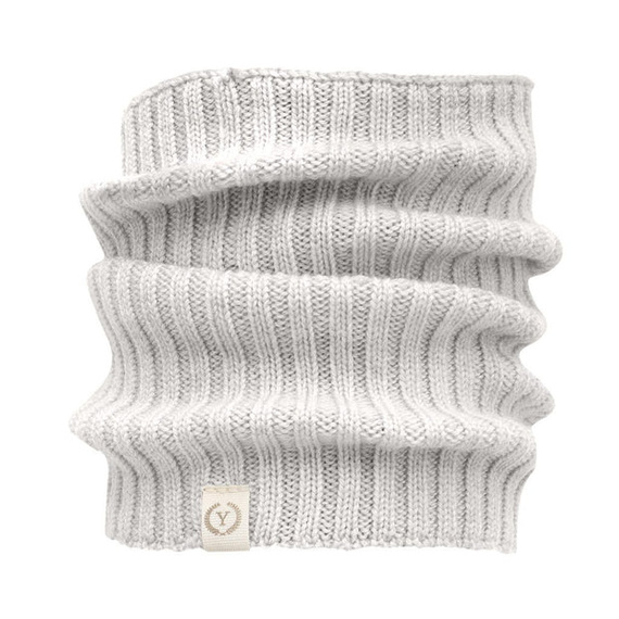 Eșarfă Yosoy din lână merinos melanj crem – pentru copii, termoactivă și hipoalergenică