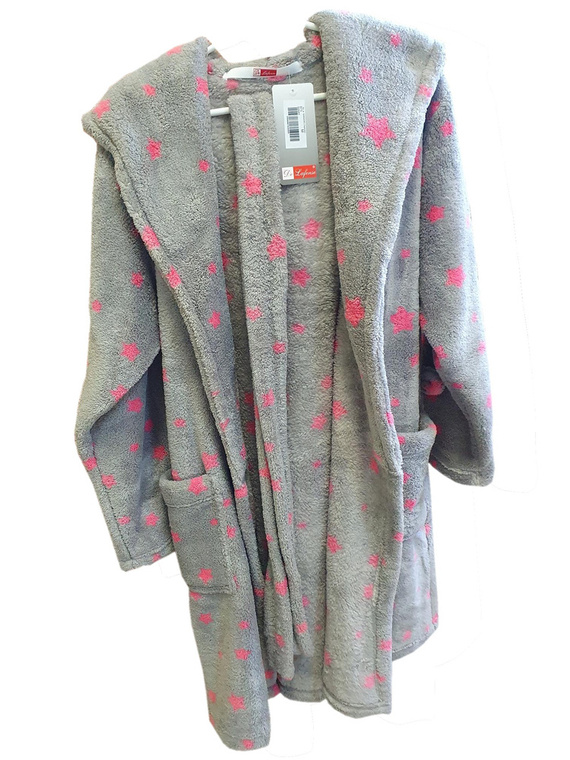 673 Stars Forex Halat de baie scurt pentru femei - gri