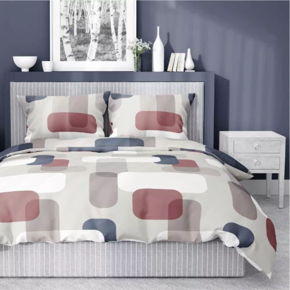 5487 B Detexpol Satin Stories lenjerie de pat satin gri | 100% bumbac, țesătură din satin, fermoar, ambalaj cadou