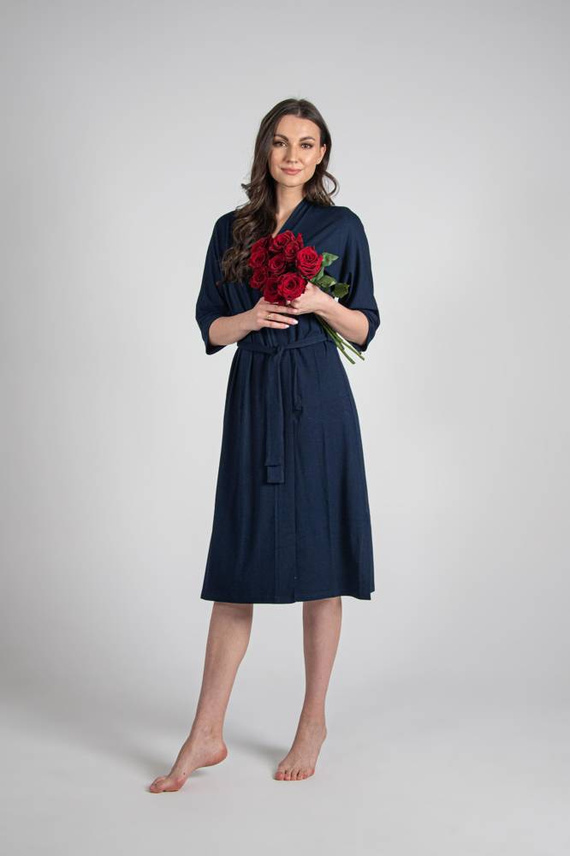 942 Visa Halat lung De Lafense - albastru marin