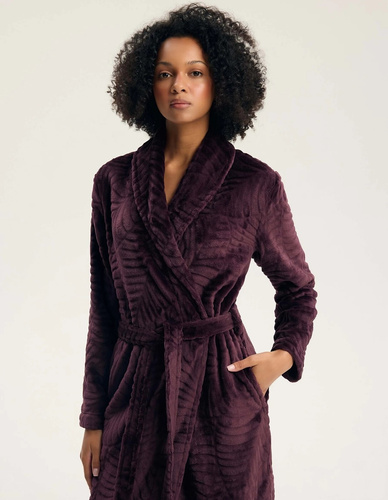 Henderson Gata 45414 Halat de damă violet închis, moale, cu buzunare