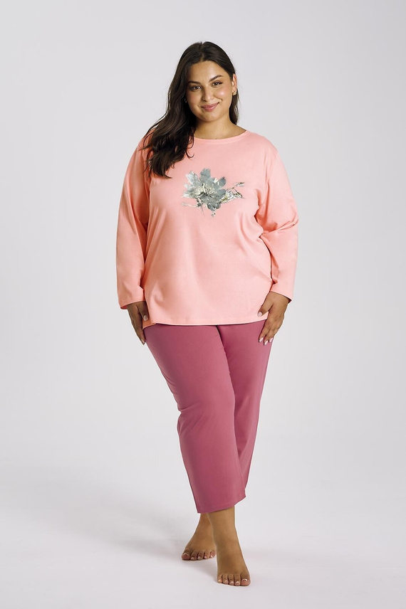 Pijamale de dama Patricia 3471 TARO - bumbac, maneci 7/8, caise si confortabile