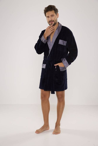 772 Bonjour halat de baie forex pentru bărbați - albastru marin