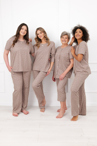 Pijamale damă Italian Fashion Madura bumbac mânecă scurtă pantaloni lungi