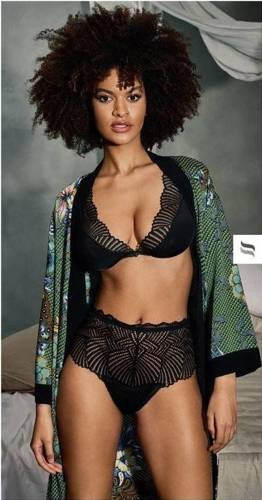 Klarita komplet 2-częściowy Obsessive czarny +