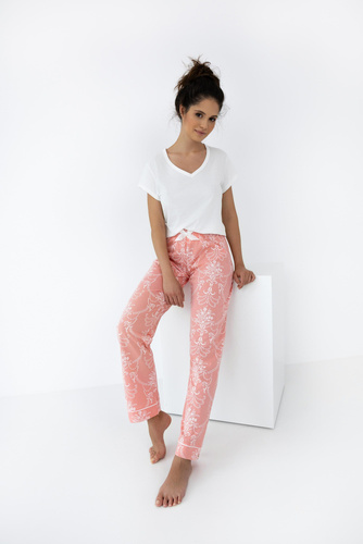 Pijamale pentru femei Kalina Sensis - Ecru-Somon