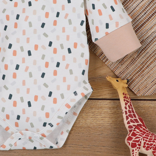 ABN-5321/KRE Body plic Nini din bumbac organic, crem