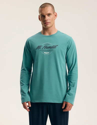 Henderson Core 45500 Flank pijama bărbați verde, lungă, 100% bumbac