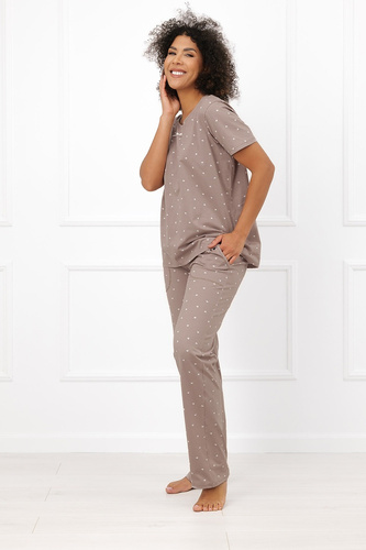 Pijamale damă Italian Fashion Madura bumbac mânecă scurtă pantaloni lungi